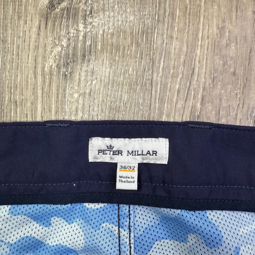 Peter Millar Mens Blue Performance Stretch EB66 Golf Trouser Pants 36x32 - Picture 9 of 14